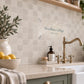 Delicate Harebell design wall tile, used as kitchen splashback. unique personalised kitchen tile. 