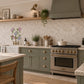 Delicate Harebell design wall tile, used as kitchen splashback. unique personalised kitchen tile. 