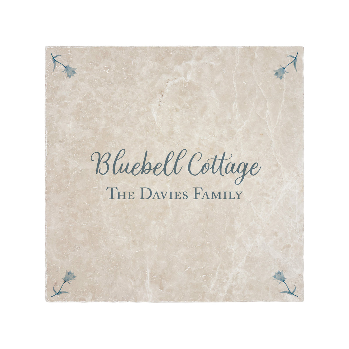 Harebell personalised Splashback tile make it your own with your own text. 