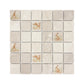 Watercolour Hare artwork across a mosaic splashback.