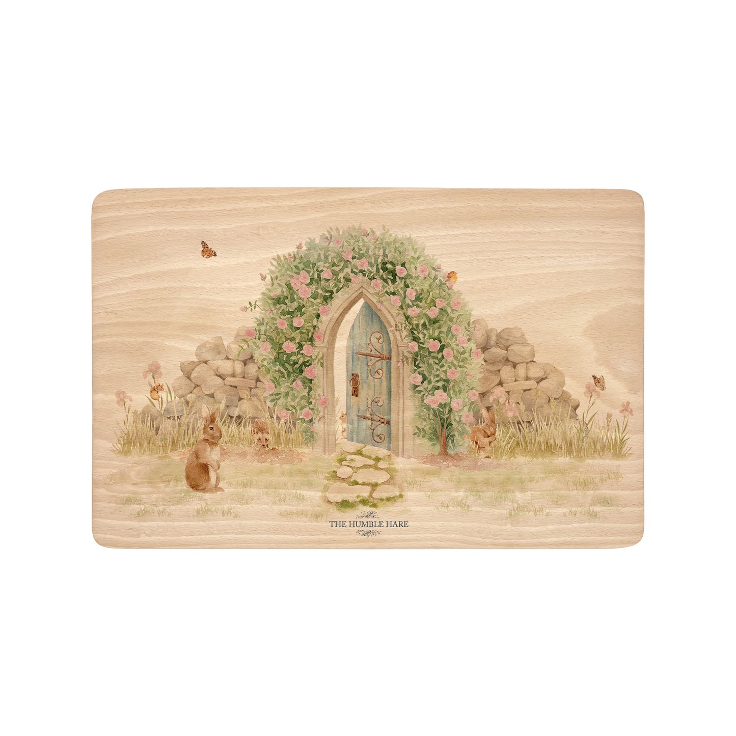 Hidden Garden, bunnies, hedgehog and a robin trying to find their way through to whats behind the door. 
