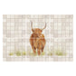 Mosaic Highland Cow Designer Mural