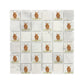 Mosaic splashback tile with a detailed watercolour Highland Cow portrait.