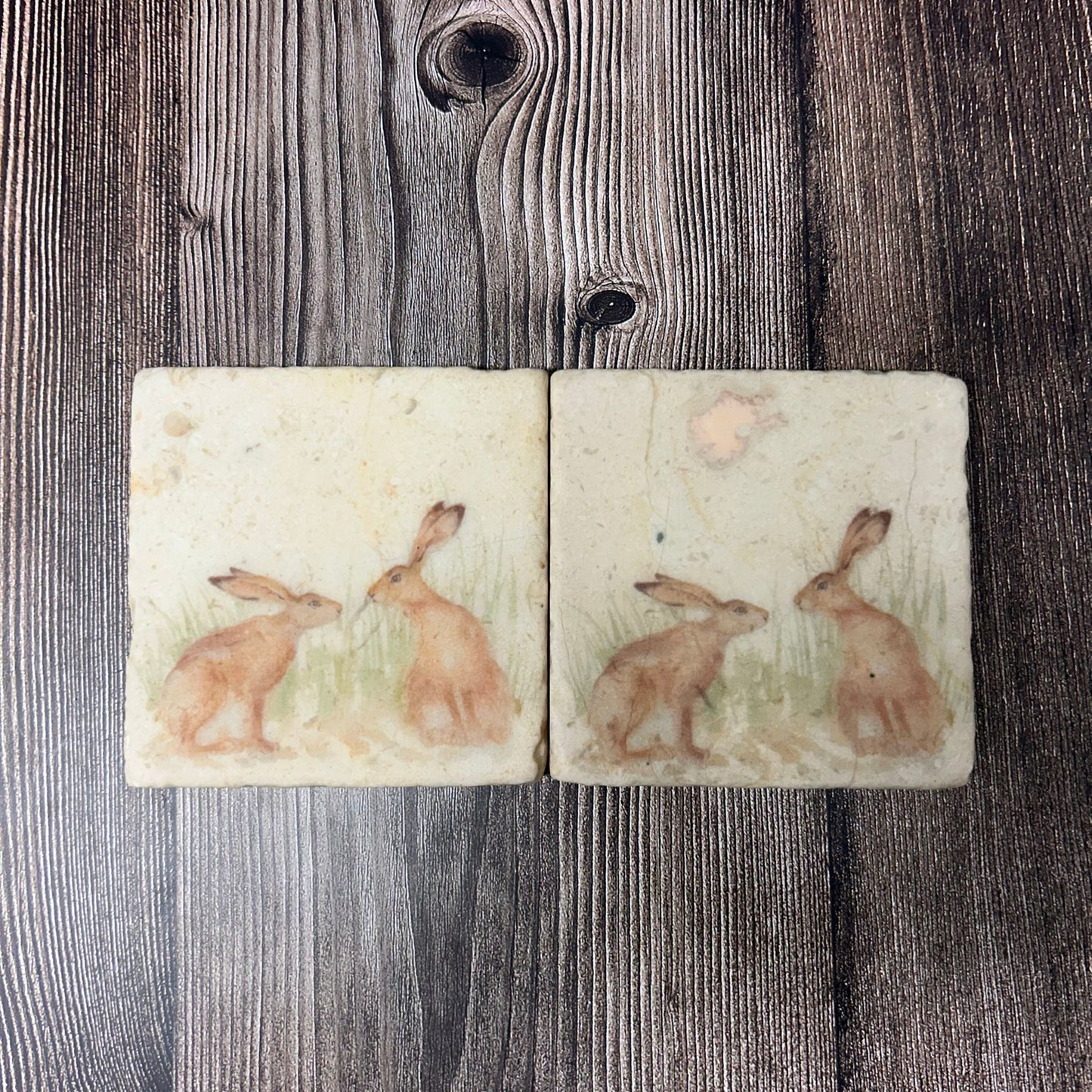 The Hopeful Hare Coasters Set of 2 **Exclusive offer** SECONDS 2