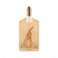 Handmade paddle board in Beech wood, featuring a water colour Hare design with a hand tied luxury blue ribbon. perfect chopping board, charcuterie board, serving board and chopping board. 