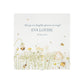 White Square personalised Wooden box with a decorative lid featuring illustrations of a Bee Meadow Perfect funeral memory keepsake box, for storing ashes, order of service, flowers and capturing your loved ones things in one place.