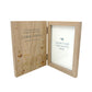 Memorial Solid Oak Photo Frame, personalise with your own message or select from our drop down selection. handmade watercolour paintings, this design features A Bee Meadow 