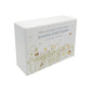 Luxury solid wooden white painted Bee Meadow watercolour illustration our urns and Caskets for displaying or burying ashes. Customisable and can be personalised. Perfect funeral memory keepsake urn, for storing ashes for humans and pets.