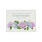Luxury solid wooden white painted Hydrangea watercolour illustration our urns and Caskets for displaying or burying ashes. Customisable and can be personalised. Perfect funeral memory keepsake urn, for storing ashes for humans and pets.