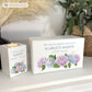 Luxury solid wooden white painted Urn with  Hydrangeas and butterflies, a watercolour illustration, our urns and Caskets for displaying or burying ashes. Customisable and can be personalised. Perfect funeral memory keepsake urn, for storing ashes for humans and pets. 