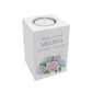 wooden cuboid luxury tealight holder with gorgeous personalised options . Each product is lovingly designed, handmade with our Countryside inspired watercolour designs. This design feature Hydrangeas and Butterflies,  unique designs to remember a loved on, great for memorial occasions 