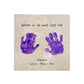 Personalised marble coasters featuring baby's handprints, birthdate, weight and height. Create the perfect keepsake for new parents or a meaningful gift for grandparents.