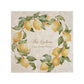 Lemon Wreath personalised wall tile, make it your own with your own text. 