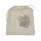 An eco-friendly large cotton board game bag with a smaller cotton bag to hold counters.