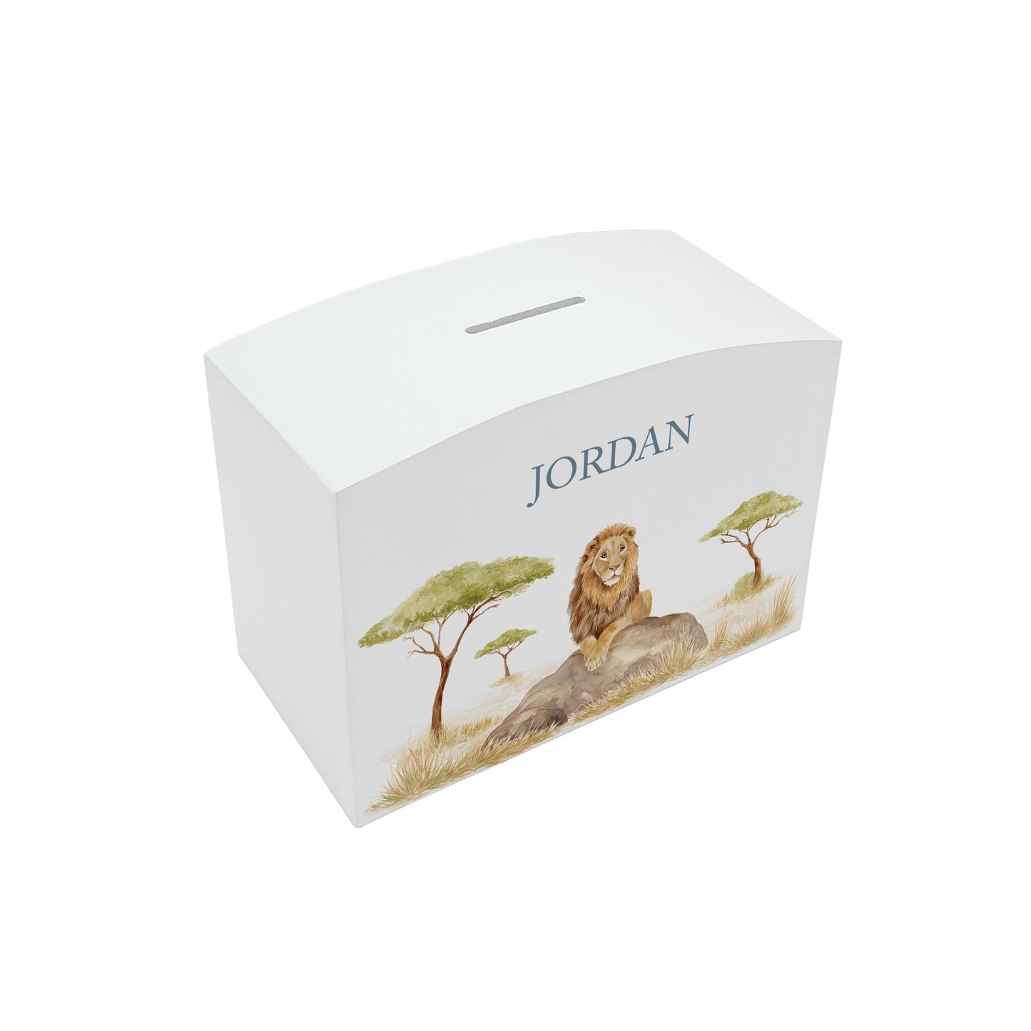 Lion Money Box, perfect children's personalised gift. Perfect keeps sake