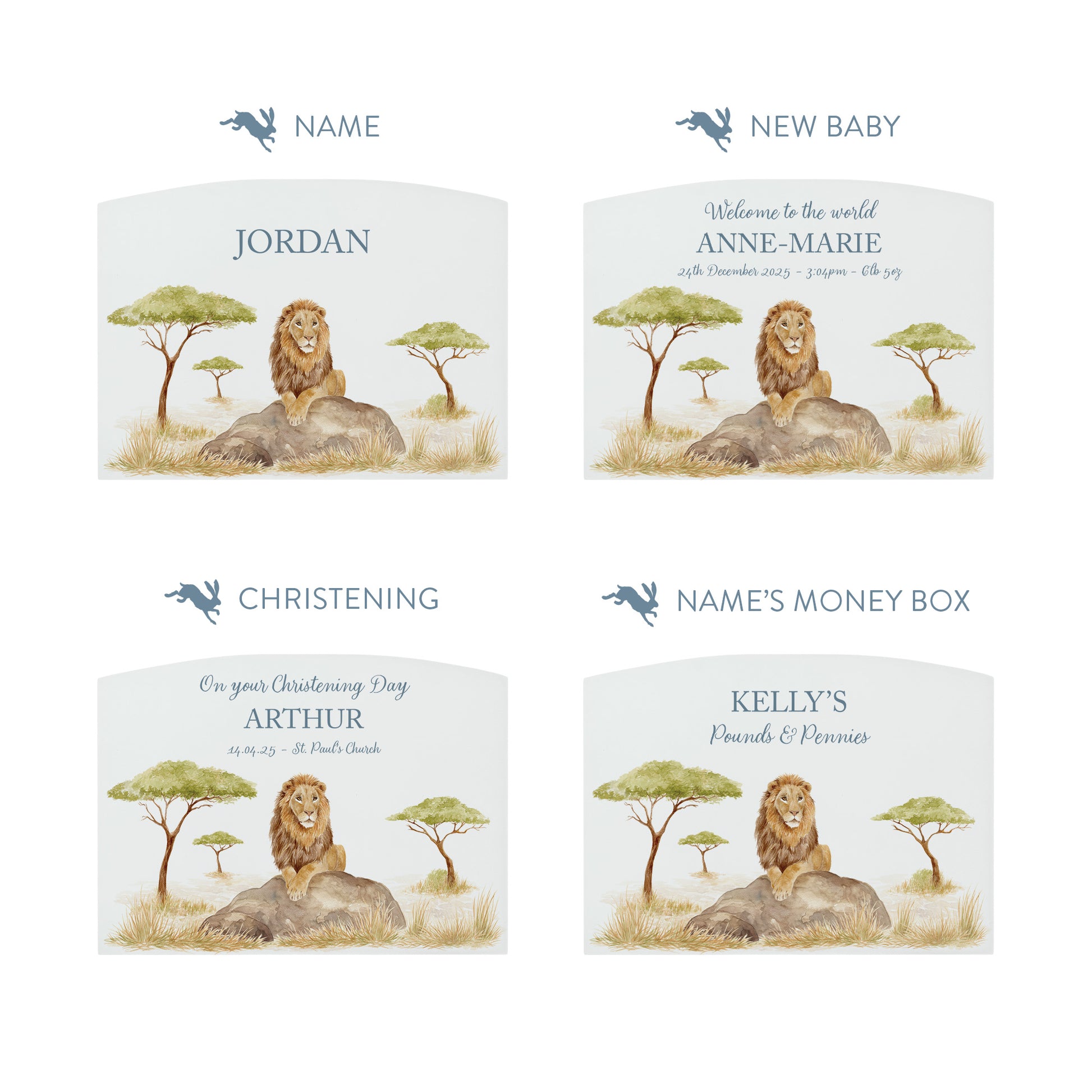 Lion Money Box, perfect children's personalised gift. Perfect keeps sake