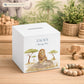 personalised handmade money box for birthday gift in childrens bedroom Lion sitting majestically on a rock