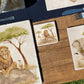 The Savannah Collectors set is perfect for the safari lover, featuring beautiful watercolour designs on our much loved marble platters and coasters. You can find a Lion and Meerkats on this set of 4 coasters