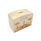 baby animal personalised money box on nursery sideboard
