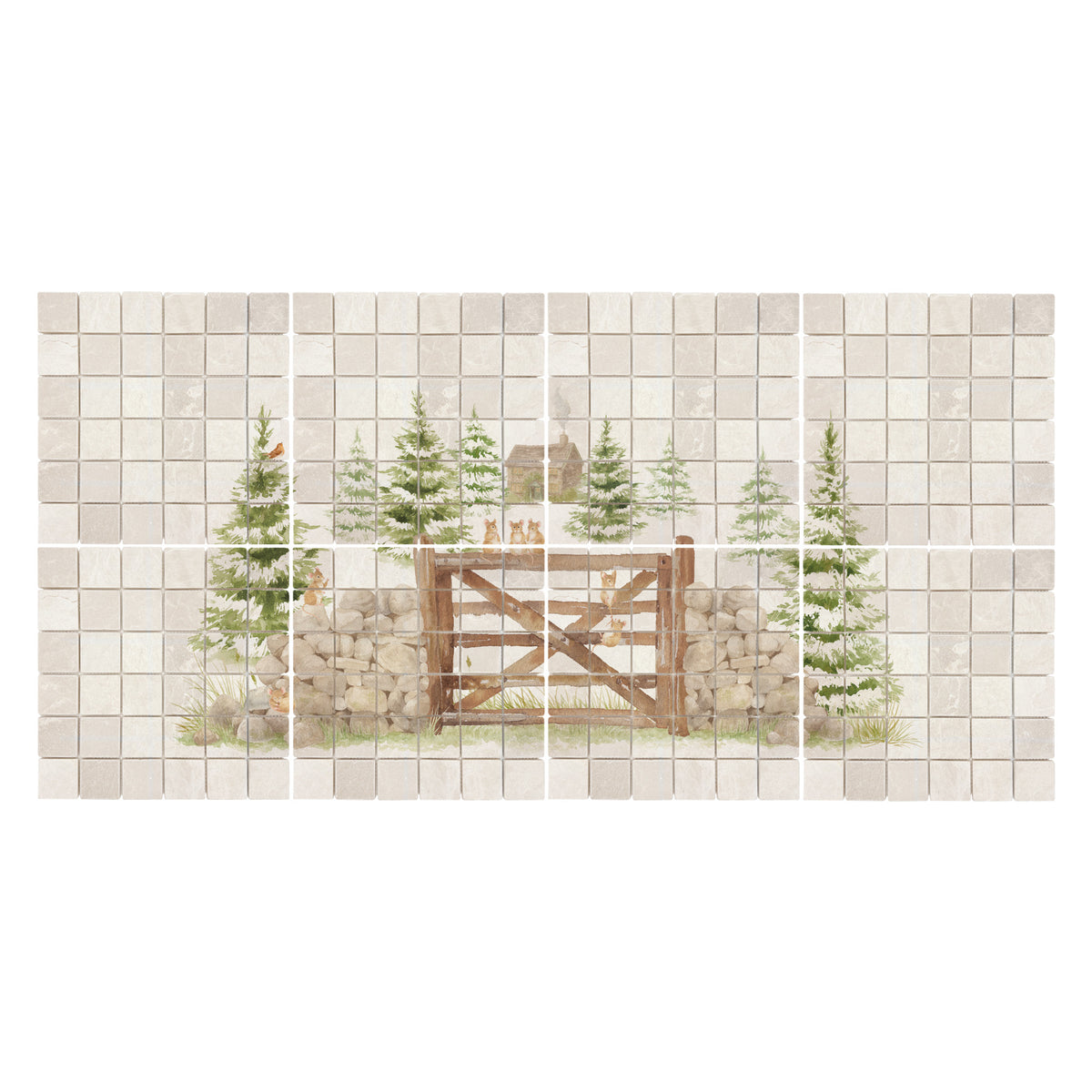 Mosaic Mice Beyond The Garden Gate Designer Mural