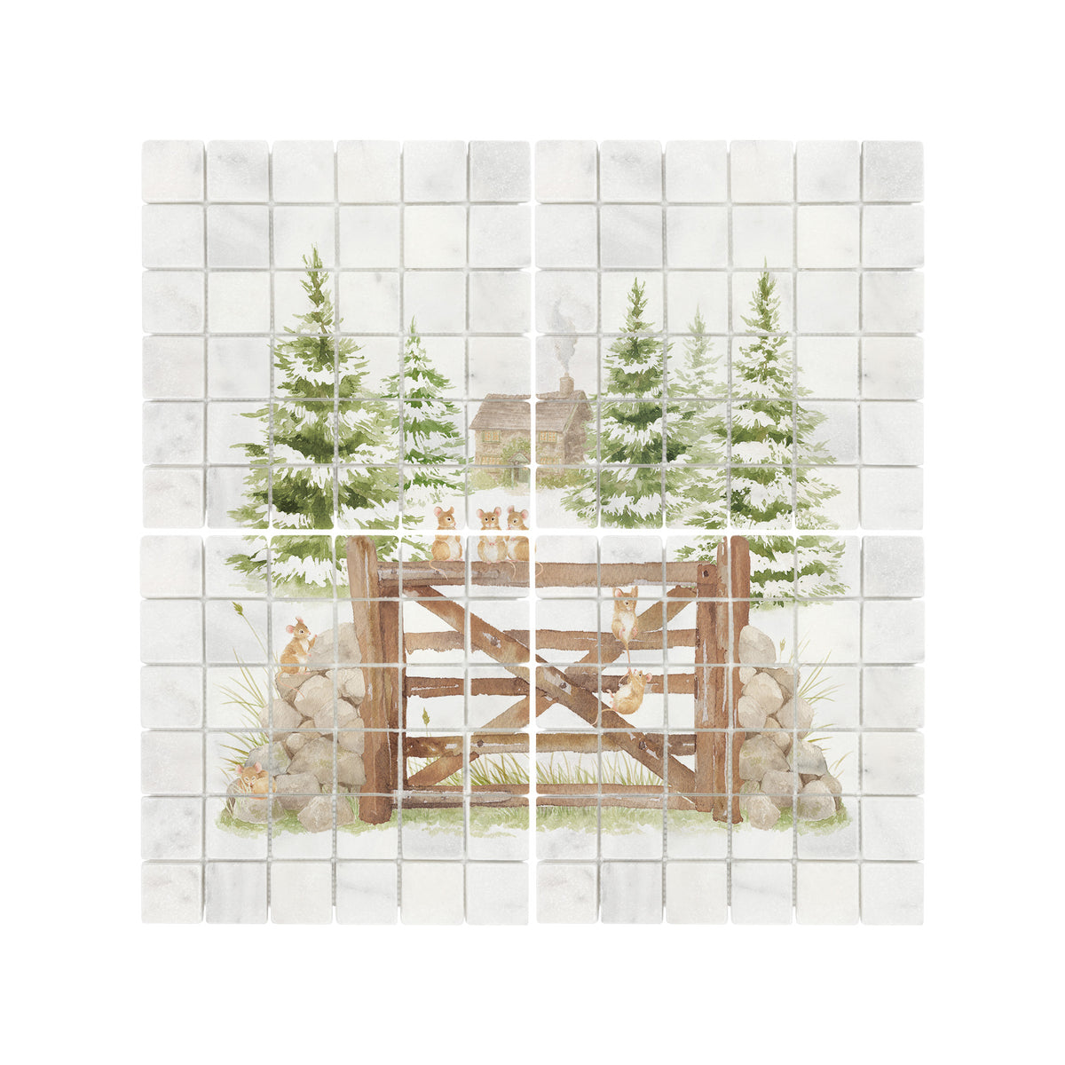 Mosaic Mice Beyond The Garden Gate Designer Mural