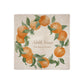 Orange Wreath personalised wall tile, make it your own with your own text. 