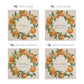 Orange Wreath personalised wall tile, make it your own with your own text. 