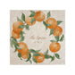 Orange Wreath personalised wall tile, make it your own with your own text. 
