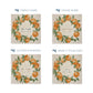 Orange Wreath personalised wall tile, make it your own with your own text. 