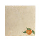 A large multipurpose marble platter with a minimalistic watercolour orange design.