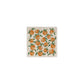 A marble 10x10cm wall tile with a maximalist watercolour orange pattern.