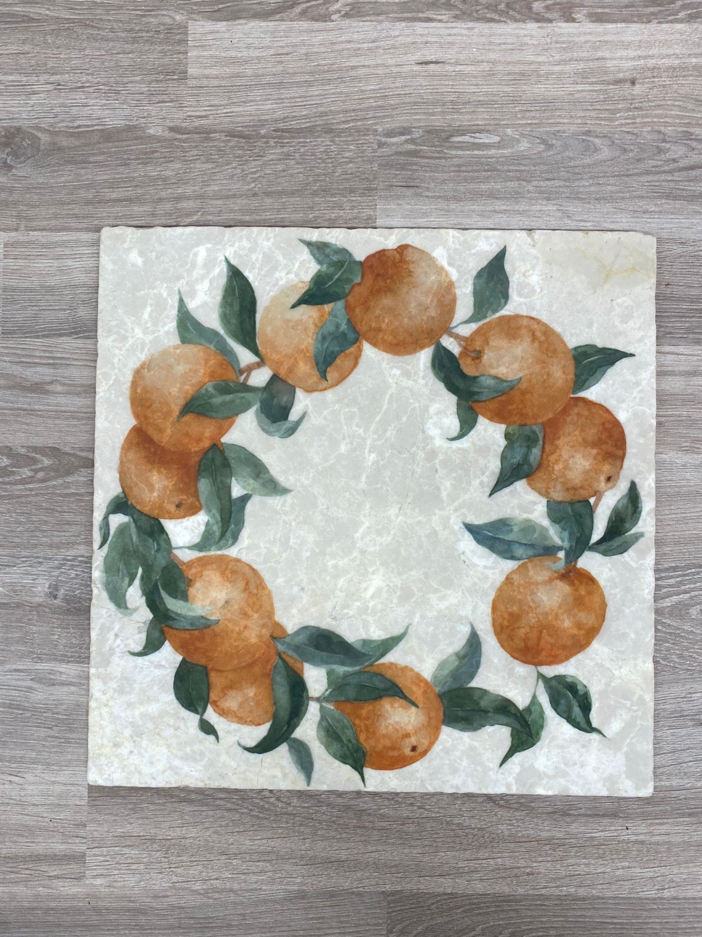 The Orange Grove Wreath Large Platter **Only one available** SECONDS