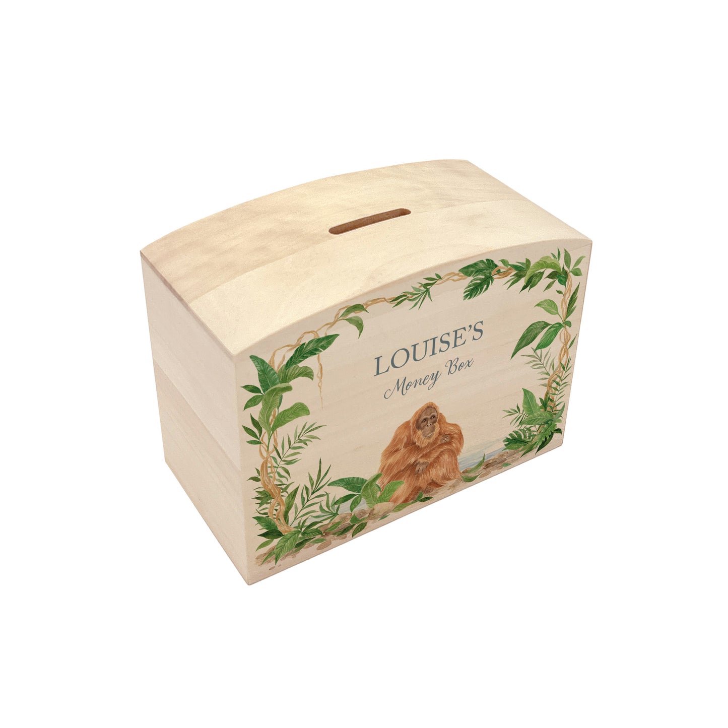 personalised wooden baby keepsake money box for newborn gift