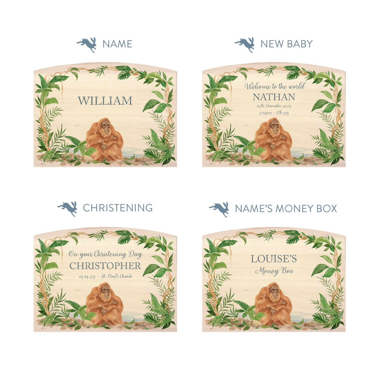 personalised wooden baby keepsake money box for newborn gift