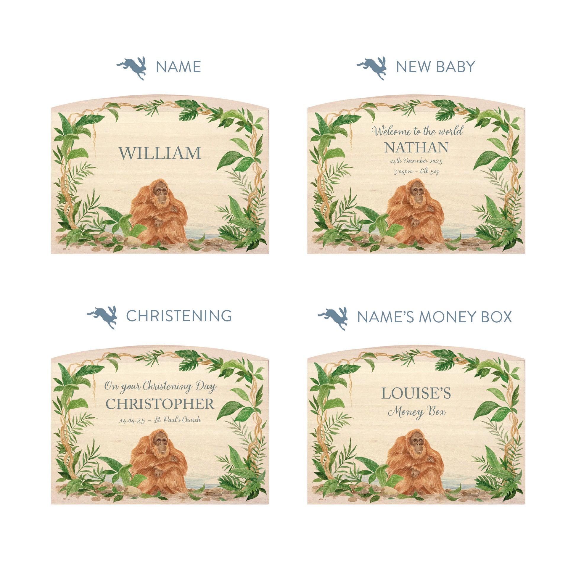 personalised wooden baby keepsake money box for newborn gift