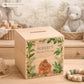 watercolour baby animals money box handmade for newborn gift idea, personalise with your child's name, date of birth and weight. 