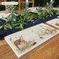 Otter and Kingfisher down by the Riverbank watercolour design on our natural marble stone platter. Perfect worktop saver. 