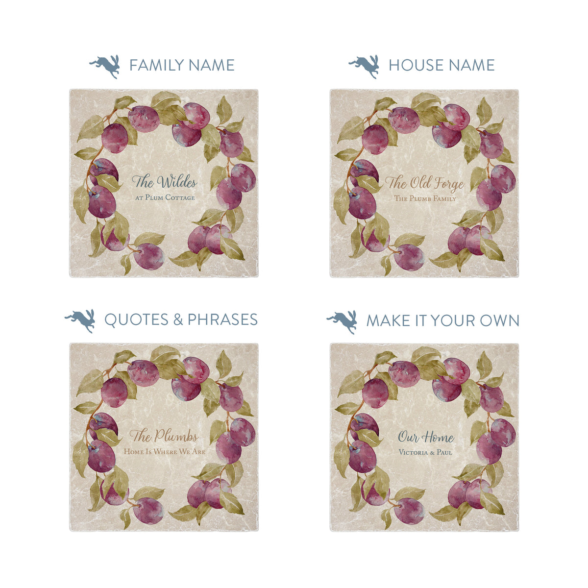 Plum personalised wall tile, make it your own Splashback tiles