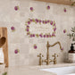 Designer Kitchen wall tiles, featuring options to personalise with watercolour designs. 