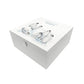 White Wooden Christmas Eve box, perfect for Christmas sweets and treats. A great Keepsake box with penguins and Santa's hats ready to enjoy the Christmas festivities. 