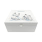 White Wooden Christmas Eve box, perfect for Christmas sweets and treats. A great Keepsake box with penguins and Santa's hats ready to enjoy the Christmas festivities. 
