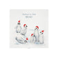 White Wooden Christmas Eve box, perfect for Christmas sweets and treats. A great Keepsake box with penguins and Santa's hats ready to enjoy the Christmas festivities. 