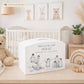 Penguin Design money box, penguins slipping and sliding having fun in the snow. The perfect new baby, birthday and christening gift.  