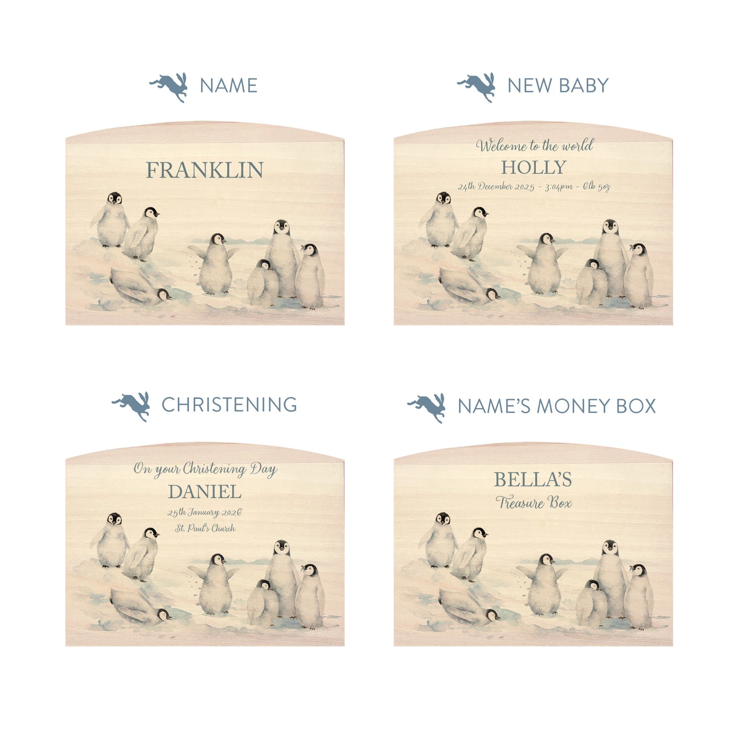 baby animal nursery decor personalised wooden money box