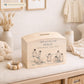baby animal nursery decor personalised wooden money box
