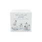 personalised handmade baby money box for new baby nursery or bedroom- Penguins having fun sliding in the snow