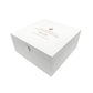 White Square personalised Wooden box with a decorative lid featuring illustrations of your pets paw prints, Perfect memory keepsake box, for storing ashes, pets ball and toys, pictures, lead and collar. capturing your beloved cat or dogs things in one place