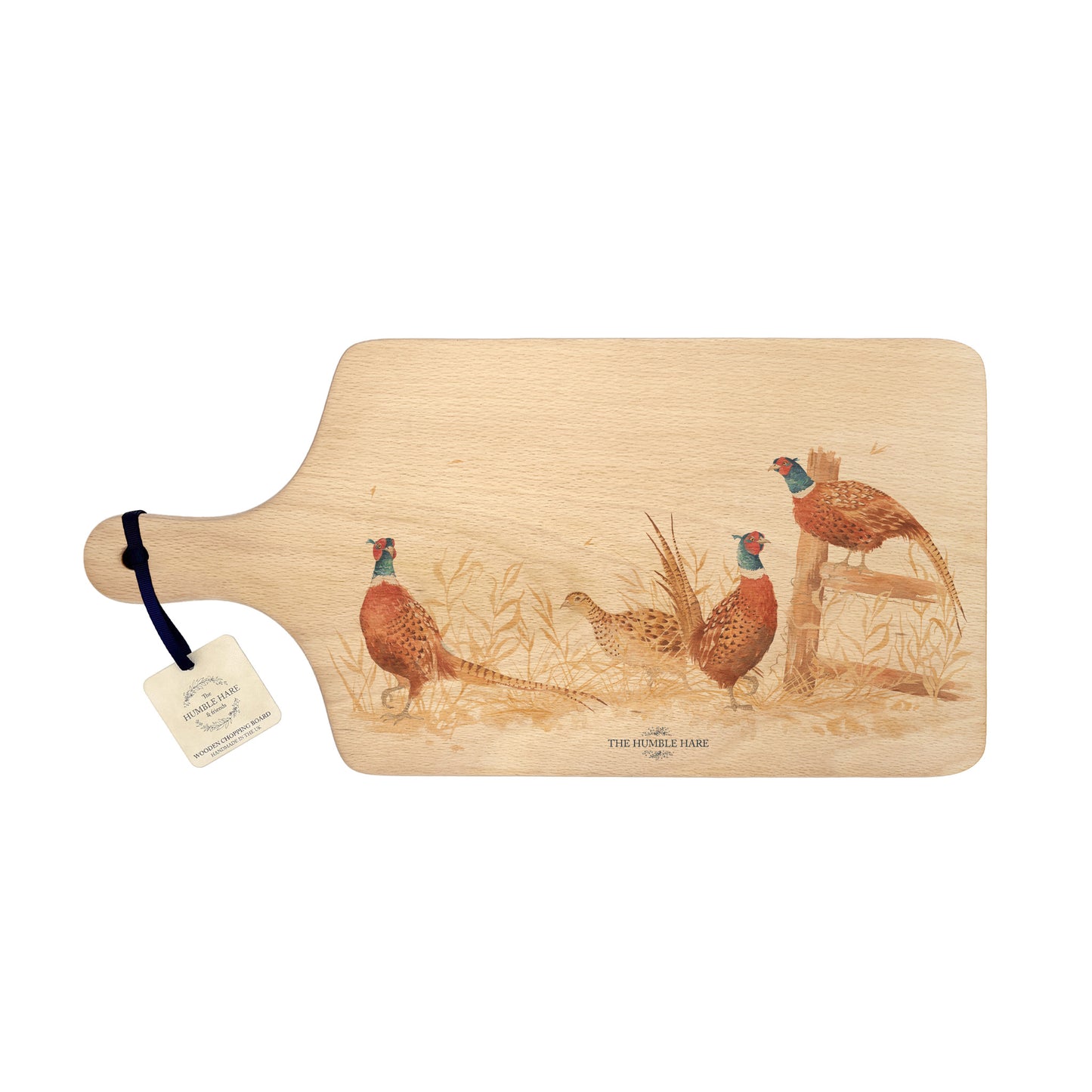 Pheasant watercolour chopping board 