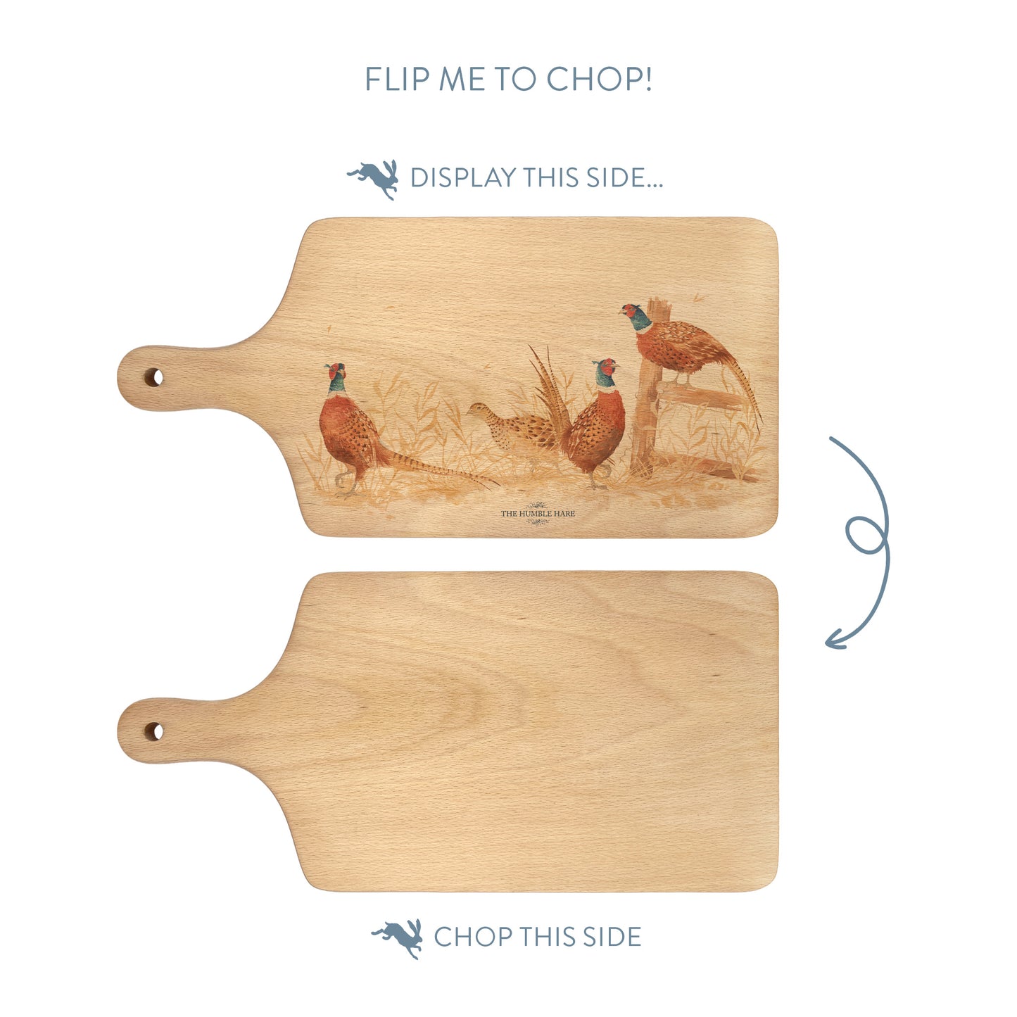 Pheasant watercolour chopping board 