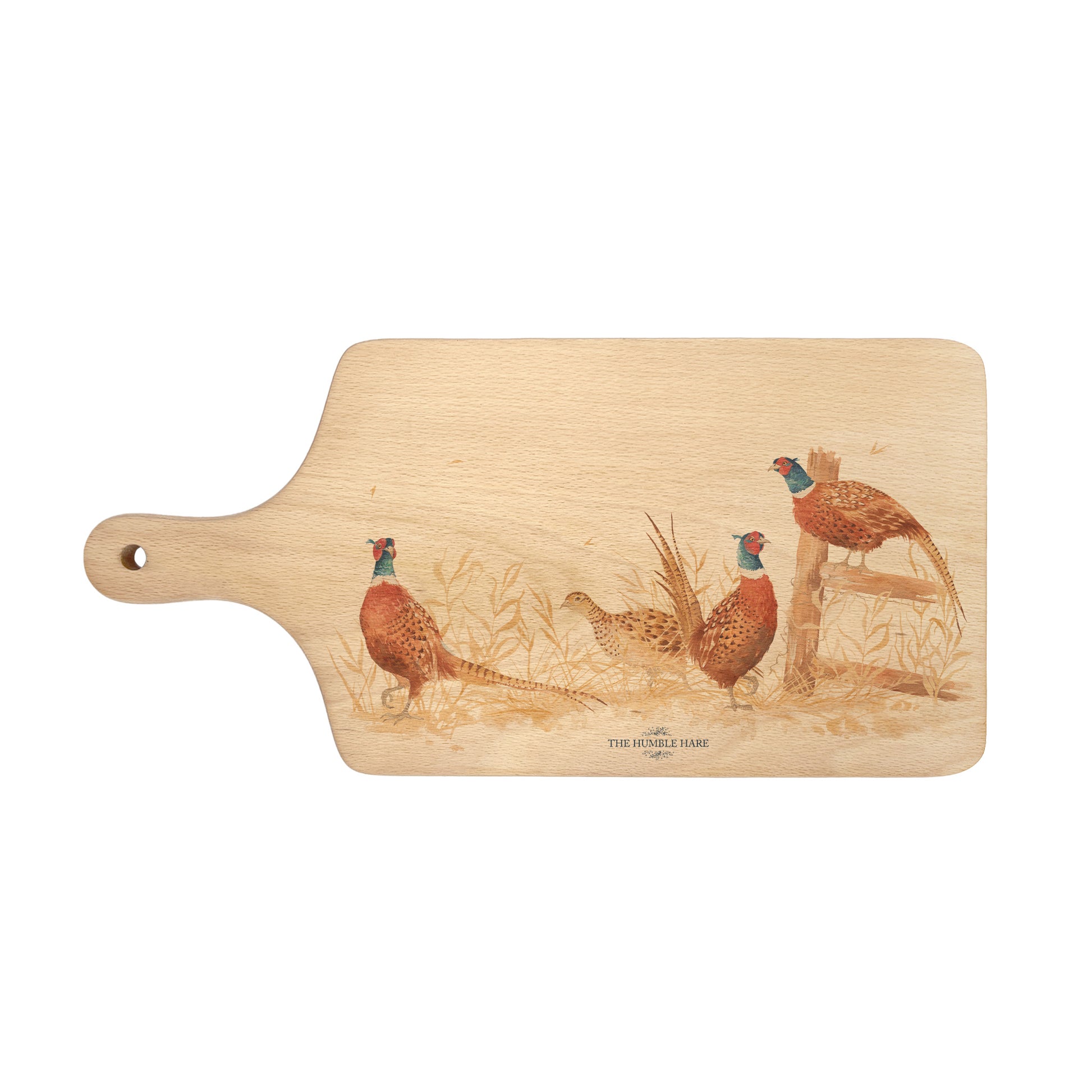 Pheasant watercolour chopping board 